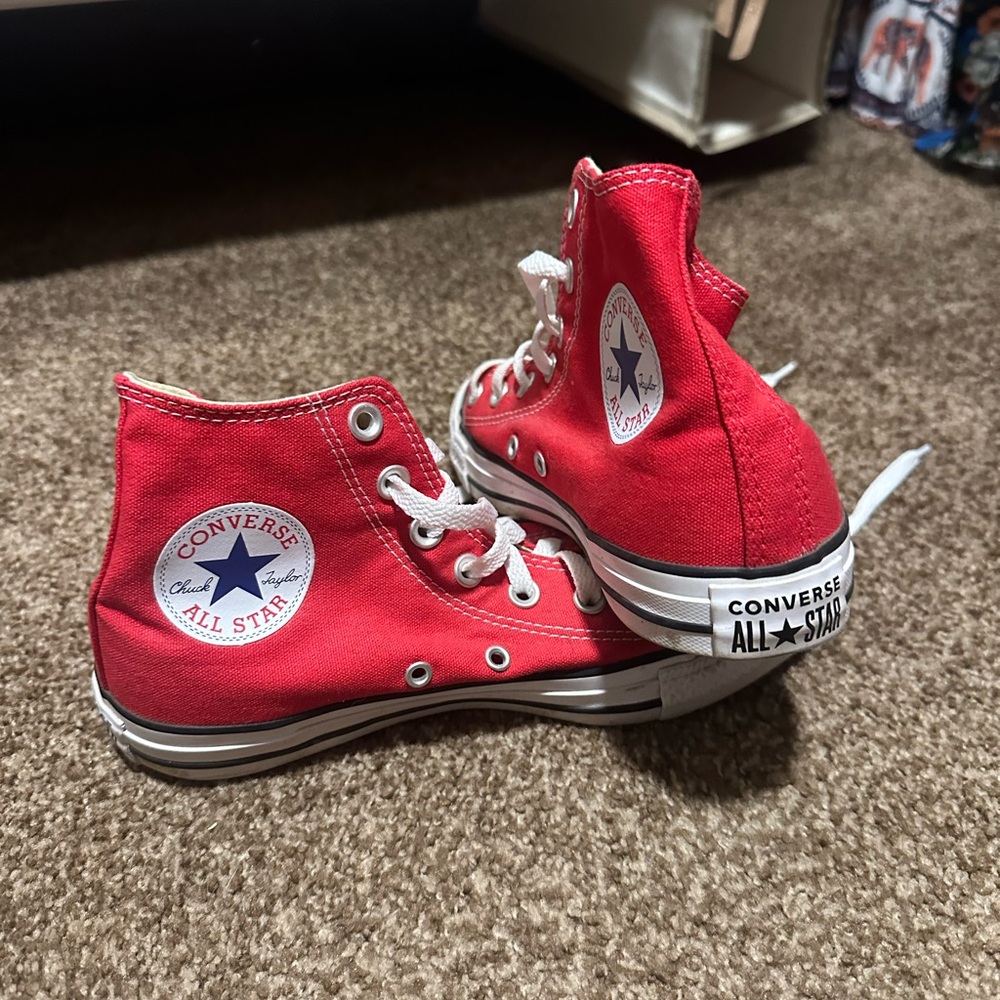 Converse Red High-Top Sneakers